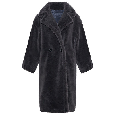 Abrigo Teddy Fleece Cocoon Largo para Mujer - Invierno - Image 3