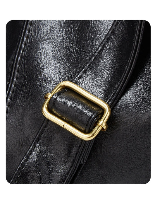 Bolso Tote Retro de Gran Capacidad en Colores Sólidos para Mujer - Image 15