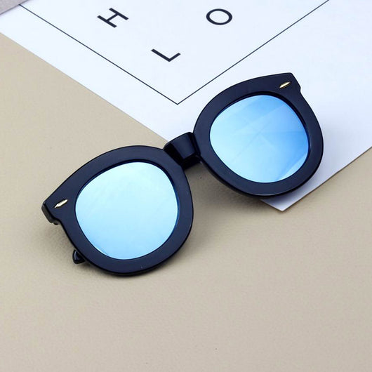 Gafas de Sol Infantiles con Montura Grande Redonda y Detalles Reflectantes - Image 10