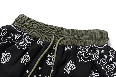 Shorts Casuales Patchwork Flor de Marañón para Hombre - Image 10