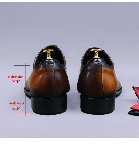 Zapatos Formales de Cuero para Hombre Estilo Británico con Diseño Bicolor - Image 11