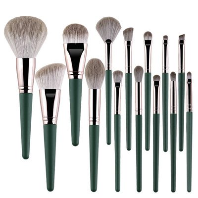 Set de 14 Brochas de Maquillaje Cloud Verde - Súper Suaves - Image 5