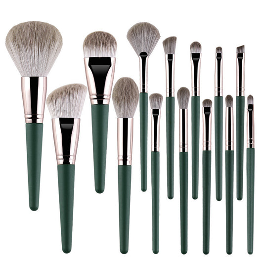 Set de 14 Brochas de Maquillaje Cloud Verde - Súper Suaves - Image 5