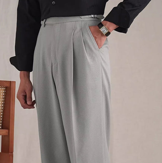 Pantalón Casual Napolitano de Twill para Hombre - Corte Recto y Holgado - Image 14