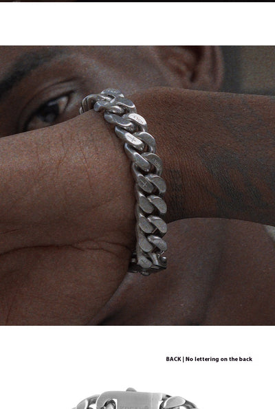 Pulsera Cubana Doble Cara Cepillada para Hombre - Estilo Casual - Image 10