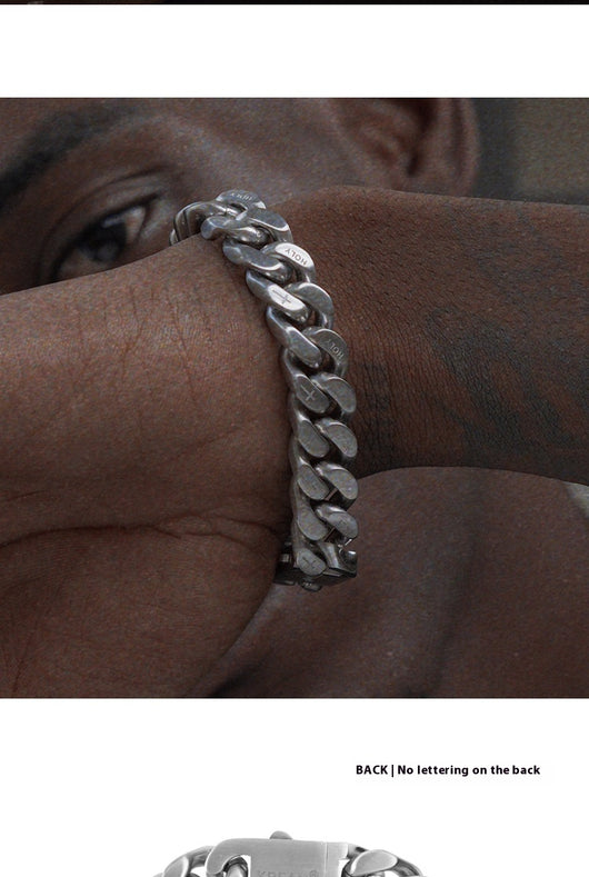Pulsera Cubana Doble Cara Cepillada para Hombre - Estilo Casual - Image 10