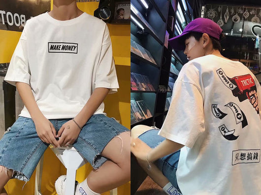 Camiseta de Manga Cinco Puntos Hip-Hop - Image 12