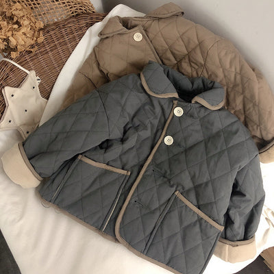 Abrigo de Niña en Cashmere y Algodón Acolchado con Solapa - Image 14