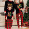 Vestido Navideño a Cuadros para Familia con Diseño de Venado