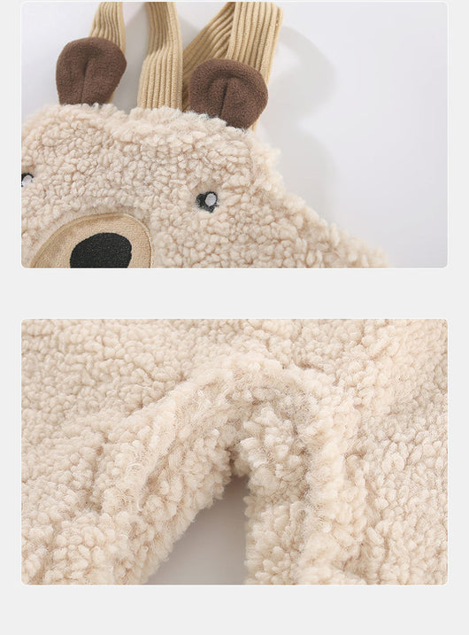 Enterizo para Bebé Otoño Invierno con Forro Polar y Tirantes de Osito - Image 16
