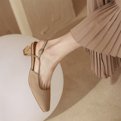 Sandalias Cómodas de Punta Cuadrada para Mujer con Suela Gruesa - Image 9