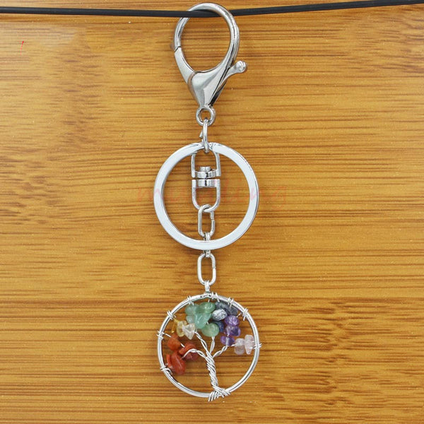 Llavero Árbol de la Vida Cuadrado Multicolor