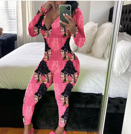 Jumpsuit Casual para Mujer con Estampado y Mangas Largas - Image 43