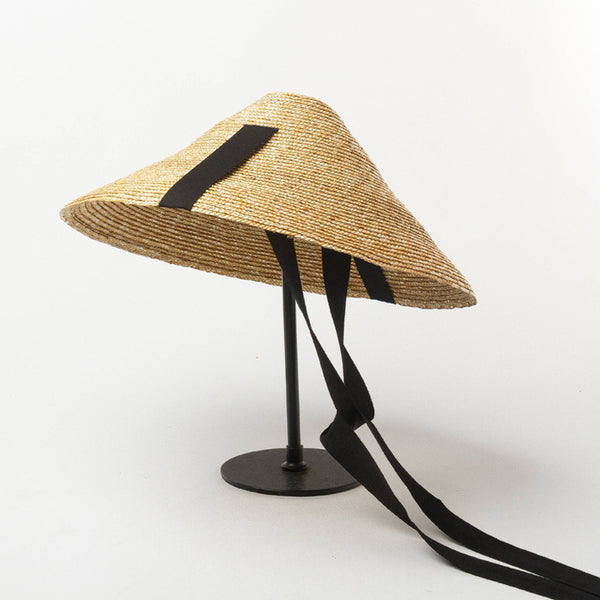Sombrero de Paja Trenzado con Correas - Protección Solar Elegante