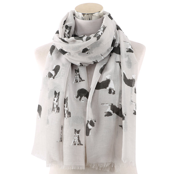 Pañuelo Estampado con Perros para Mujer - Protección Solar Outdoor
