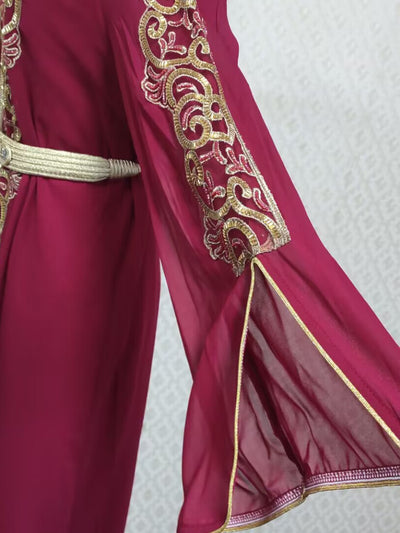 Vestido Árabe Dubái con Bordado y Apliques de Lujo - Image 18