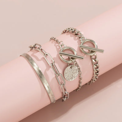 Pulsera de Cadena Hueca con Diseño Serpiente en Metal - Image 6
