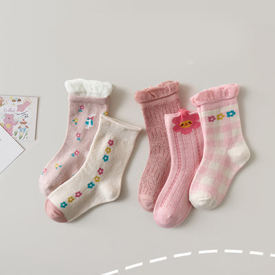 Calcetines Infantiles de Encaje Algodón Media Caña - Image 12