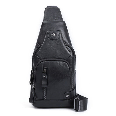Bolsa de Pecho Vintage para Hombre - Crossbody de Cuero Estilo Retro - Image 3