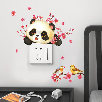 Vinilo Decorativo Rama de Cerezo con Panda Gigante - Image 3