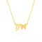 Butterfly pendant letter necklace Y