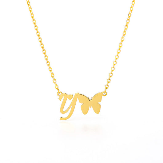Collar Colgante Mariposa con Inicial Personalizada - Image 25