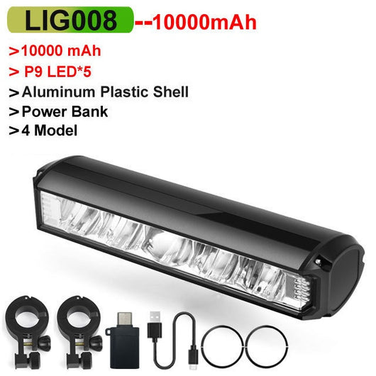 Luz Frontal para Bicicleta Recargable de Gran Capacidad Baojia con Soporte Ajustable - Image 3