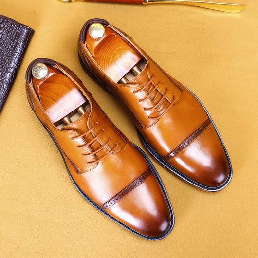 Zapatos de Cuero para Hombre Estilo Británico Clásico - Image 6