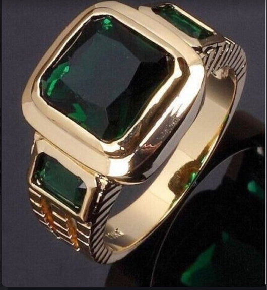 Anillo Chapado en Oro para Hombre con Micro Pavé de Circonita - Image 3