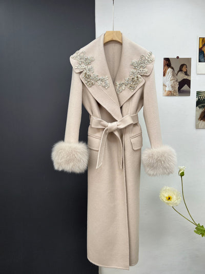 Abrigo Reversible de Lana y Cachemira para Invierno - Largo Elegante para Mujer - Image 3