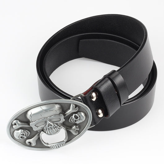 Cinturón Casual para Hombre con Hebilla Calavera - Image 9