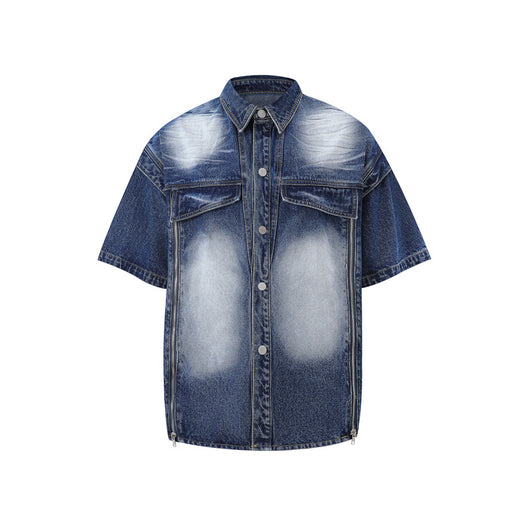 Conjunto Denim Lavado: Camisa y Capris de Diseño Premium - Image 7