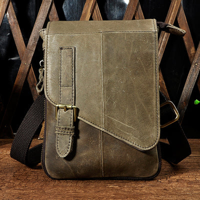 Bolsa de Cuero Premium Estilo Bandolera - Piel Vacuno Engrasada Primera Capa - Image 10