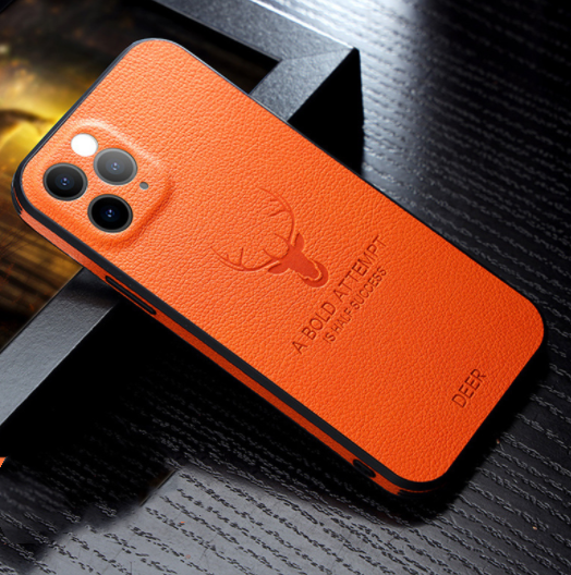 Funda Protectora de Cuero para Celular - Silicona Antichoque con Bordes Reforzados