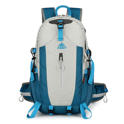 Mochila de Trekking AZELA Electron 40L - Blanco y Azul Marino para Senderismo y Viajes - Image 17