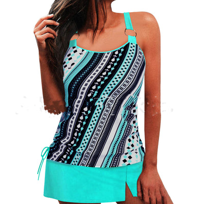 Traje de Baño Dos Piezas con Falda Dividida para Mujer - Image 6