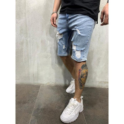 Pantalones Skinny Rotos para Hombre Cintura Media - Image 9