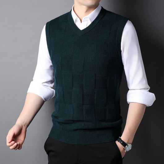 Chaleco Jacquard Texturizado para Hombre - Diseño Elegante en Colores Sólidos - Image 18