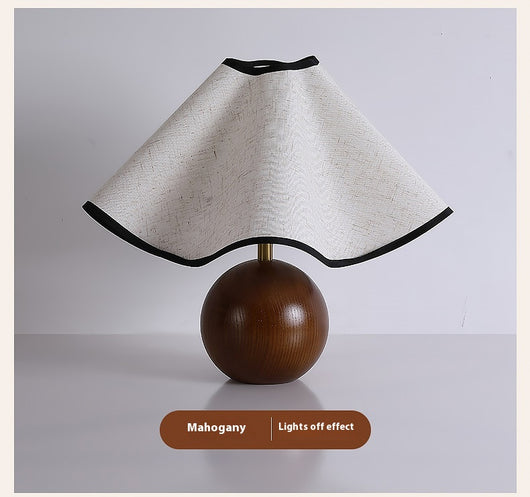 Lámpara de Mesa Retro en Madera de Nogal con Diseño Floral Creativo - Image 20