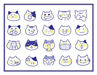 Sheet of cute squirrel stickers in various poses and expressions for handbook, diary, or photo album decoration. - Image 8