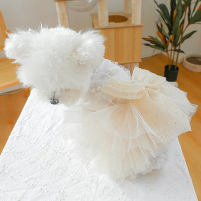 Vestido de Gala Tutu para Perros - Diseño Elegante con Tul y Decoración en Pecho y Espalda - Image 4
