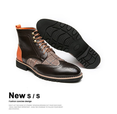 Botas Brogue de Cuero Vintage Estilo Británico para Hombre - Image 14