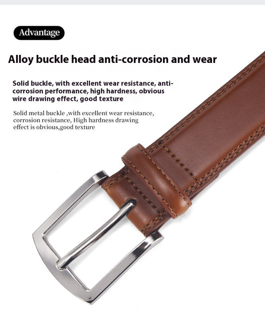 Cinturón de Cuero para Hombre con Hebilla de Pasador - Image 18