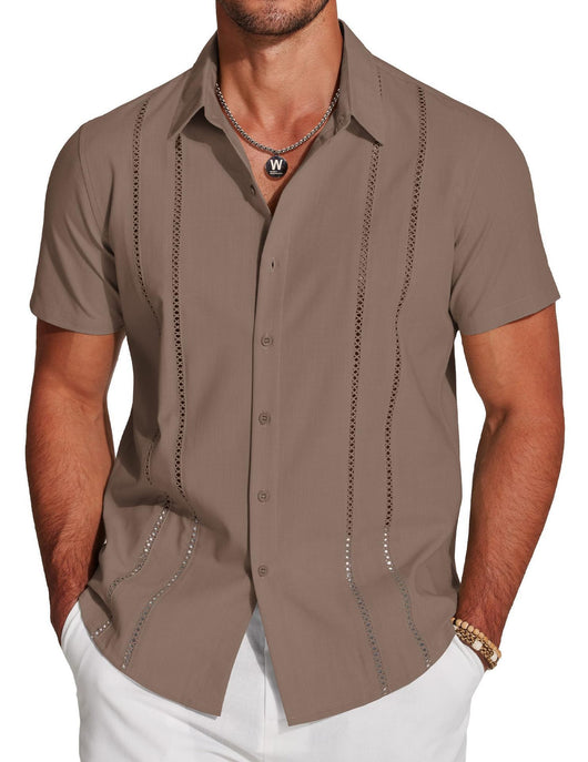 Camisa Hawaiana Hombre Manga Corta - Diseño Versátil y Moderno - Image 38