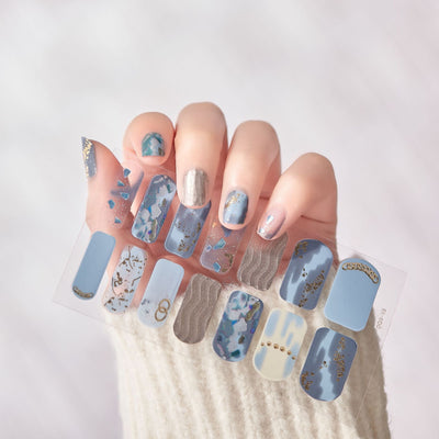 Uñas Adhesivas 3D con Efecto Láser y Bronceado - Diseño Premium
