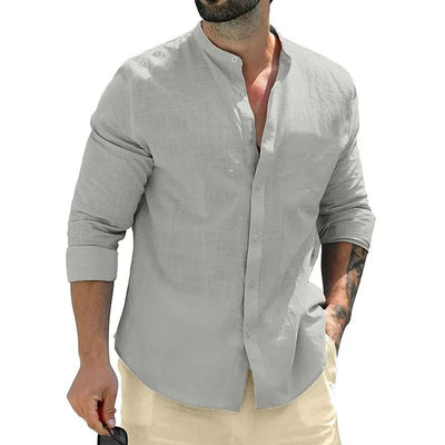 Camisas de Algodón para Hombre Manga Larga Estilo Ejecutivo Otoño - Image 12