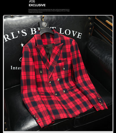 Blazer Slim Fit Cuadros para Hombre - Versátil para Negocios - Image 11