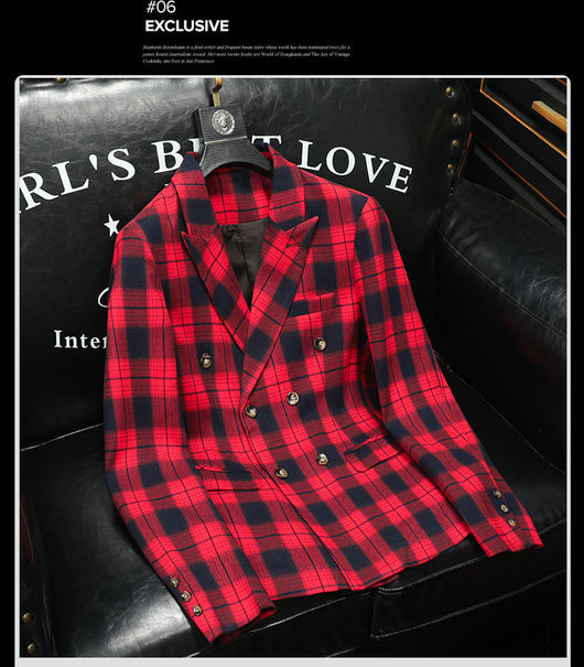 Blazer Slim Fit Cuadros para Hombre - Versátil para Negocios - Image 11