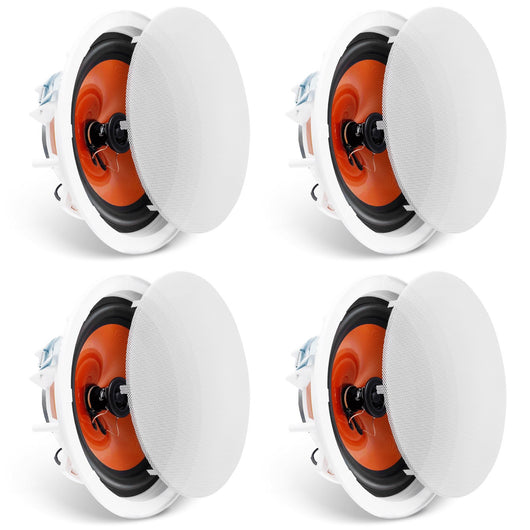 Sistema de 4 Parlantes Empotrables de 8 Pulgadas 100W para Techo y Pared