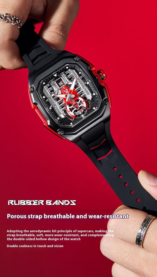 Reloj para Hombre con Fondo Transparente y Diseño Tridimensional - Image 16